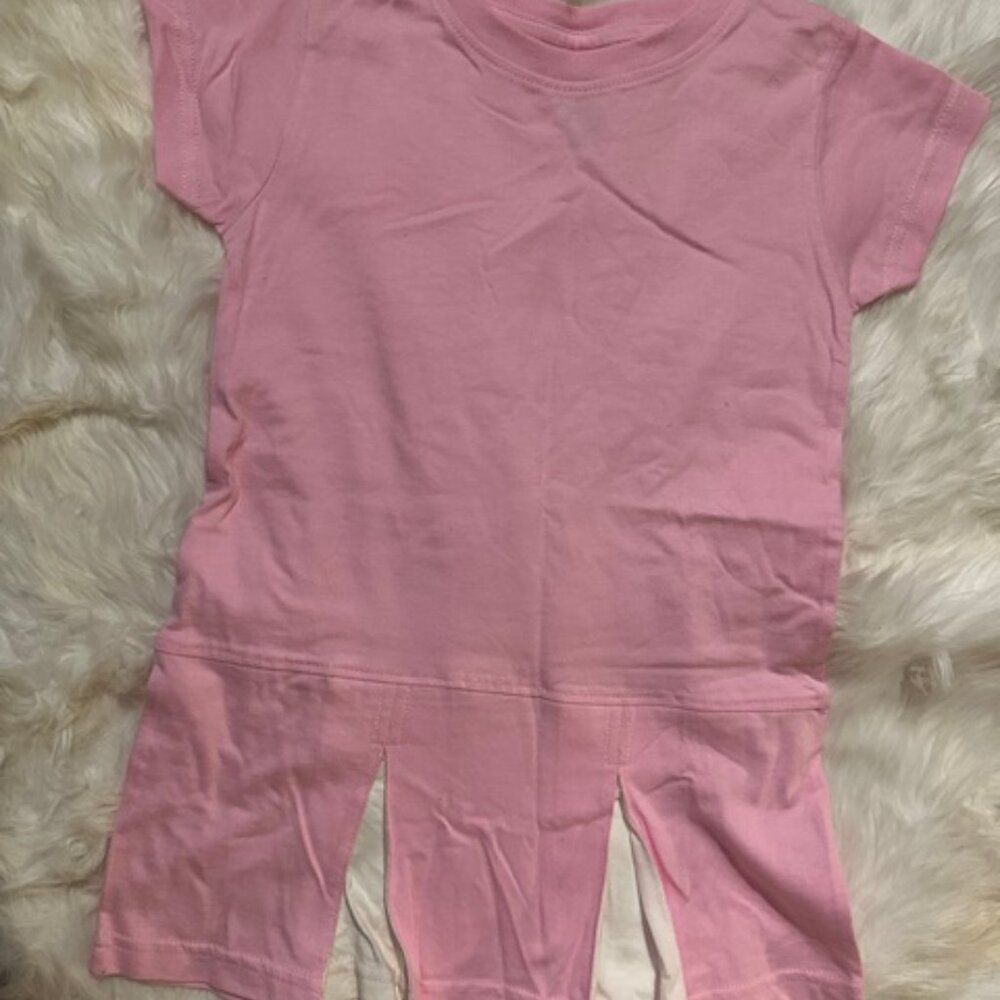 Pink & White Cheer Jersey Dress 7465 Size 4 NWT Boutique